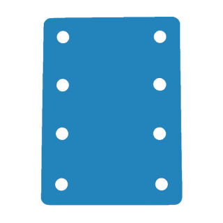 Schwimminsel Schwimmmatte mit 8 Löchern 950 x 700 x 38 mm Blau