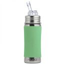 Purakiki Strohhalmflasche für Kinder, Edelstahl Sleeve Hülle, 300 ml, plastikfrei Moss