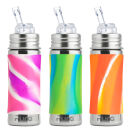 Purakiki Strohhalmflasche für Kinder, Edelstahl Sleeve Hülle, 300 ml, plastikfrei Moss