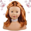 Götz-Puppen Schminkkopf Frisierkopf rot, 58 Teile Verpackung beschädigt