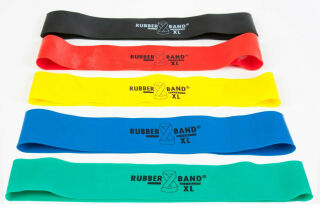 Dittmann Rubberband XL 5er Kombi 1x Gelb, Grün, Rot, Blau, Schwarz (5 Stk)