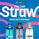 NALGENE NG Sustain Freshflow Wasserflasche Grey mit Strohhalm, 650 ml