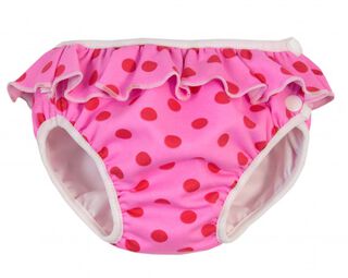 Imse Vimse Schwimmwindel pink dots frill / rosa Punkte mit Rüsche NB (Newborn) 4-6 kg