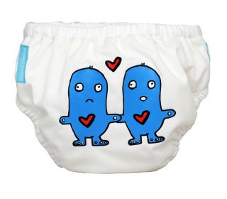 Charlie Banana® Schwimmwindel Trainingswindel 2-in-1 the fashion collection Lovey and Dovey auf weiß