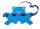 Schwimmgürtel Frosch Kleinkind mit Sicherheitsverschluß 85cm 0-3 Jahre verstellbares Gurtband Blau