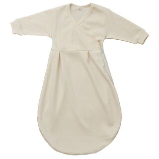 Popolini Felinchen Schlafsack Ecru Weiß tog 0,5 Interlock GOTS Jersey Bio-Baumwolle 100% kbA 62/68