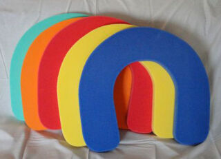 Schwimmkragen Schwimmbrett Hufeisen 560x520x38 mm Auftriebshilfe Schwimmhilfe Gelb