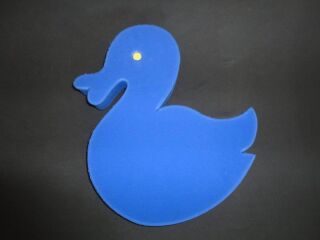 Schwimmbrett Ente 320x260x38mm Auftriebshilfe Schwimmspaß Schwimmhilfe  Blau