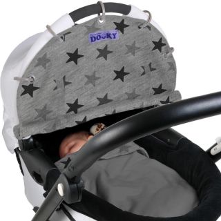 Dooky Design Sonnenschutz für Kinderwagen Sonnenschirm Grey Stars