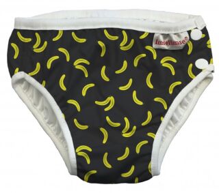 Imse Vimse Schwimmwindel, Badewindel, Aquawindel, Babybadehose Black Banana S (small) 6-8 kg