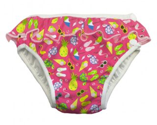 Imse Vimse Schwimmwindel, Badewindel, Aquawindel, Babybadehose Pink Beach Life S (small) 6-8 kg