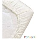 Popolini Spannleintuch Spannbetttuch, passend für Matratzen von 60x120 bis 70x140 cm, weiß Single Jersey Gots