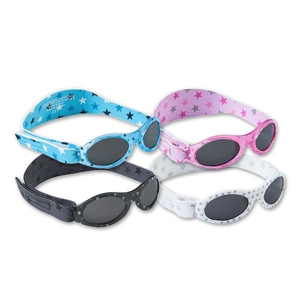 blue Original Dooky Fiji runde Sonnenbrille für Mädchen und Jungen, geeignet für Kleinkinder und Babys, UV-A & UV-B Schutz, bruchsicheres Glas mit einstellbarem & abnehmbarem Band 