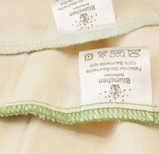 Blümchen Faltwindeln 6 Stück Prefold BioBaumwolle Twill Falteinlagen Regular