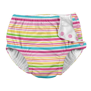 Iplay Swim Diaper Badewindel Schwimmwindel Pink Multistripe M 8-10kg