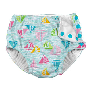Iplay Swim Diaper Badewindel Schwimmwindel Light Aqua Sailboat Sea M 8-10kg