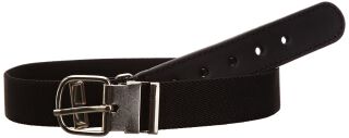Playshoes Stretchgürtel mit Leder-Applikation Schwarz 75cm