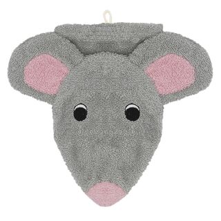 Fürnis Waschlappen mit lustigen Tiermotiven Gross 100% Bio Baumwolle GOTS 563 Maus