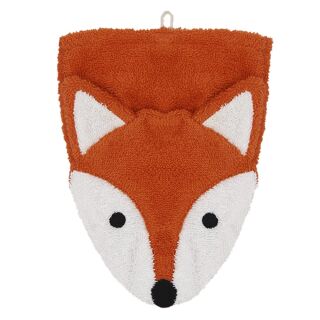 Fürnis Waschlappen mit lustigen Tiermotiven Gross 100% Bio Baumwolle GOTS 590 Fuchs