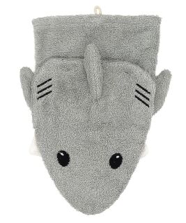 Fürnis Waschlappen mit lustigen Tiermotiven Gross 100% Bio Baumwolle GOTS 594 Hai