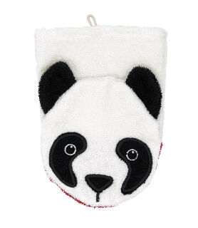 Fürnis Waschlappen mit lustigen Tiermotiven Gross 100% Bio Baumwolle GOTS 598 Panda