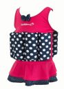 Konfidence Badeanzug Float Suit mit integriertem Auftrieb Pink Polka Skirt Schwimmhilfe für optimale Armfreiheit 1 - 2 Jahre