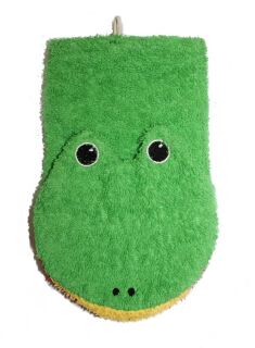 Fürnis Waschlappen mit lustigen Tiermotiven Klein 100% Bio Baumwolle GOTS 571 Frosch klein