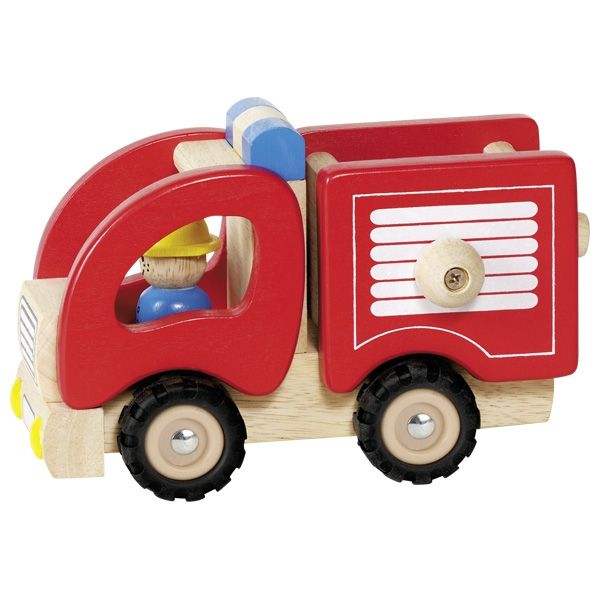 GOKI Gollnest & Kiesel Tretauto Feuerwehr Kinderauto Spielzeug Feuerwehrauto 