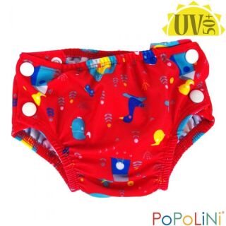 Popolini Badewindel Schwimmwindel Birdy Red L