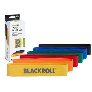 Blackroll Loop Band 6er Set Fitnessbänder Gelb bis Schwarz
