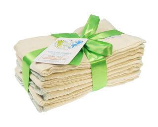 Blümchen Faltwindeln 6 Stück Prefold BioBaumwolle Birdseye Falteinlagen Stoffwindel S