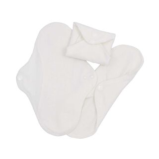 ImseVimse Cloth Pads Active waschbare Stoffbinden 3er-Set Panty Liners Slipeinlagen Natural Ecru