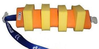 Schwimmgürtel Kinder mit Sicherheitsverschluß 60cm Länge Farbe Gelb Orange