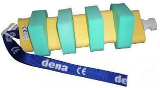 Schwimmgürtel Kinder mit Sicherheitsverschluß 60cm Länge Farbe Grün Gelb