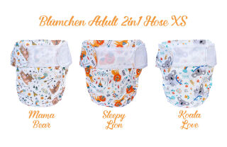 Blümchen Jugend/ Erwachsenen 2in1 Schutzhose Designs XS