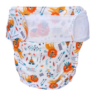 Blümchen Jugend/ Erwachsenen 2in1 Inkontinenzhose Designs XS Schläfriger Löwe